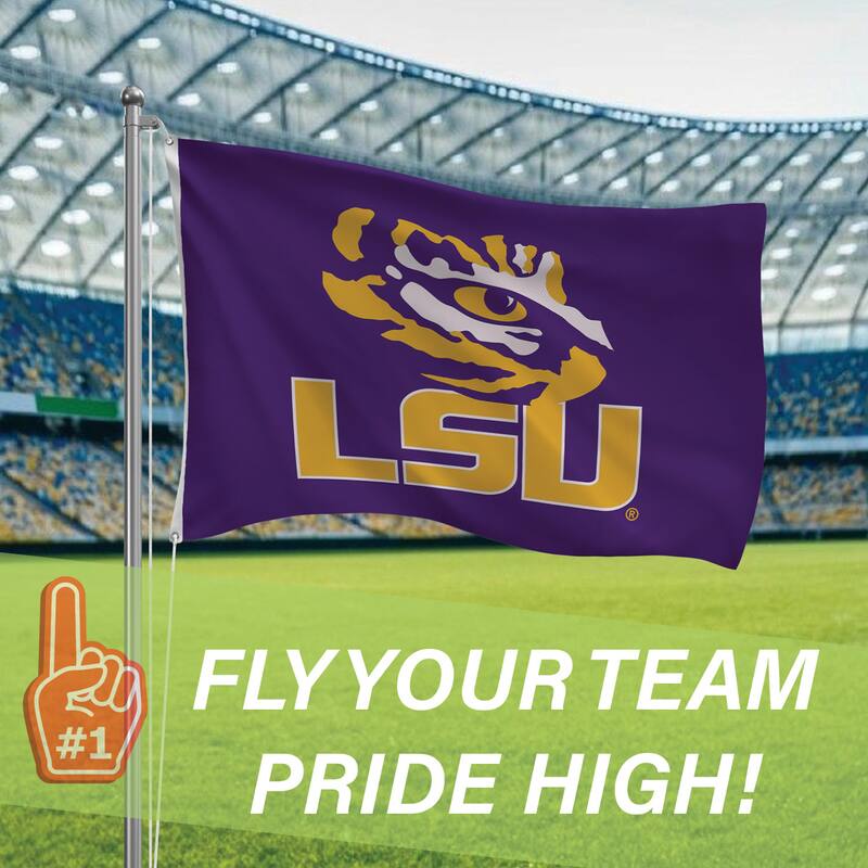 Louisiana State University Single Sided Flag w/ 2 Grommets, 3'x5'