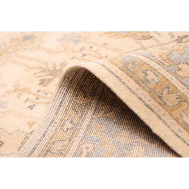 ECARPETGALLERY Hand-knotted Finest Oushak Cream Wool Rug - 7'10 x 9'11
