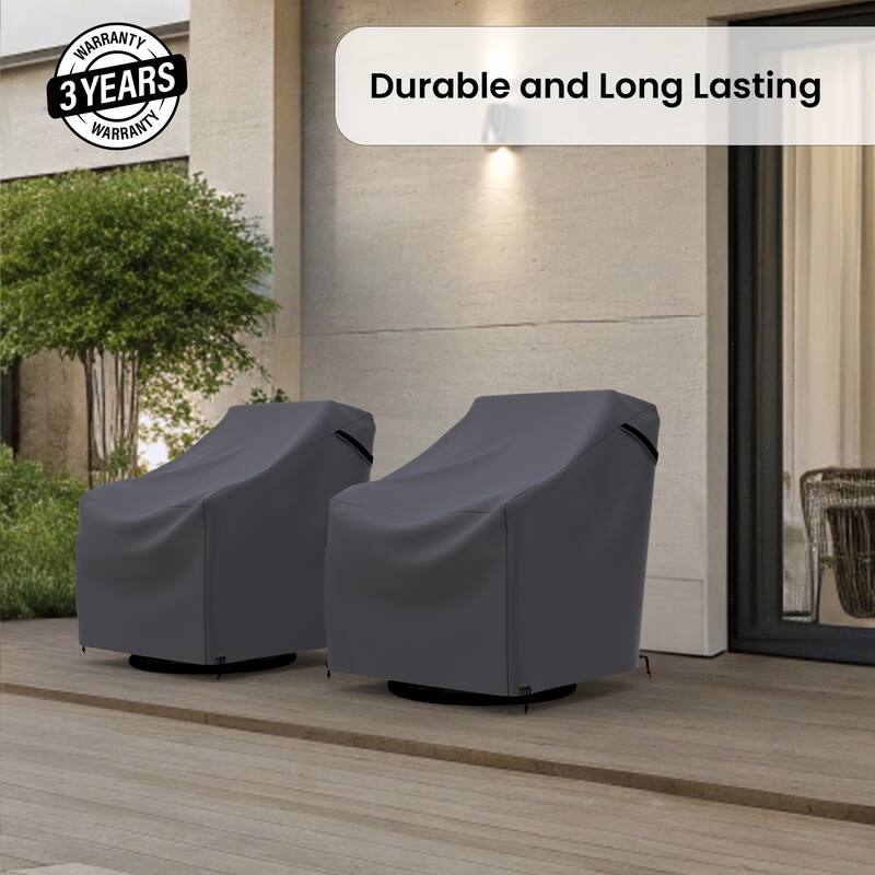 Forever Patio Furniture Cover For Outdoor Wicker Rocking Lounge Chairs with Swivel Base - 35.88 x 31 x 32