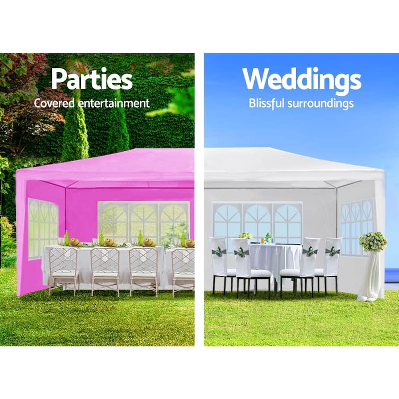 10 x 20 Wedding Party Canopy Tent Outdoor Gazebo with 6 Removable Sidewalls