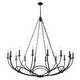 preview thumbnail 4 of 6, Arabella 16 Light Chandelier - Matte Black