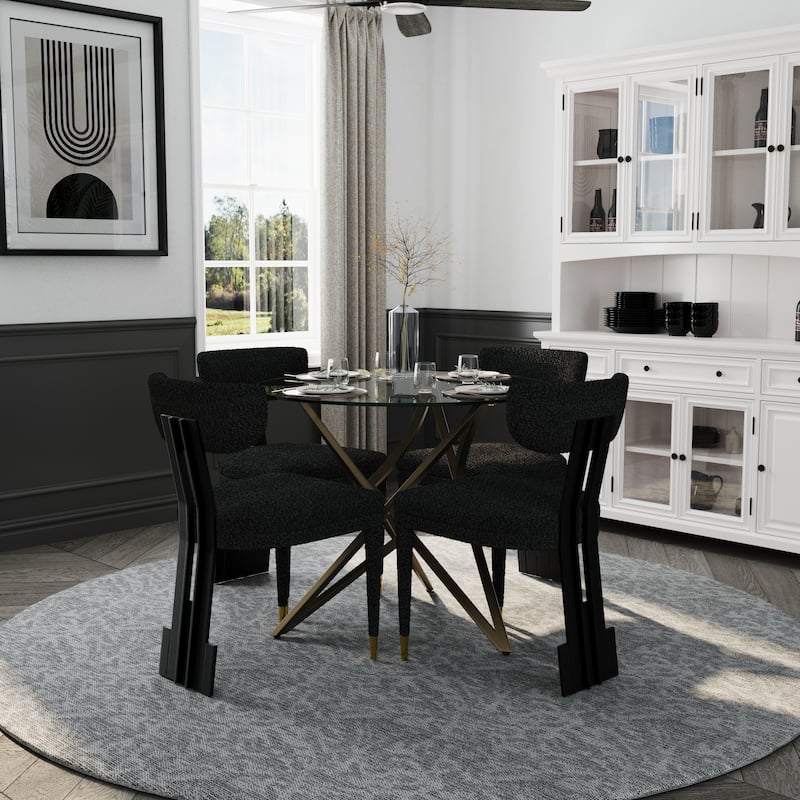 36 inch Clear Glass Round Dining Table