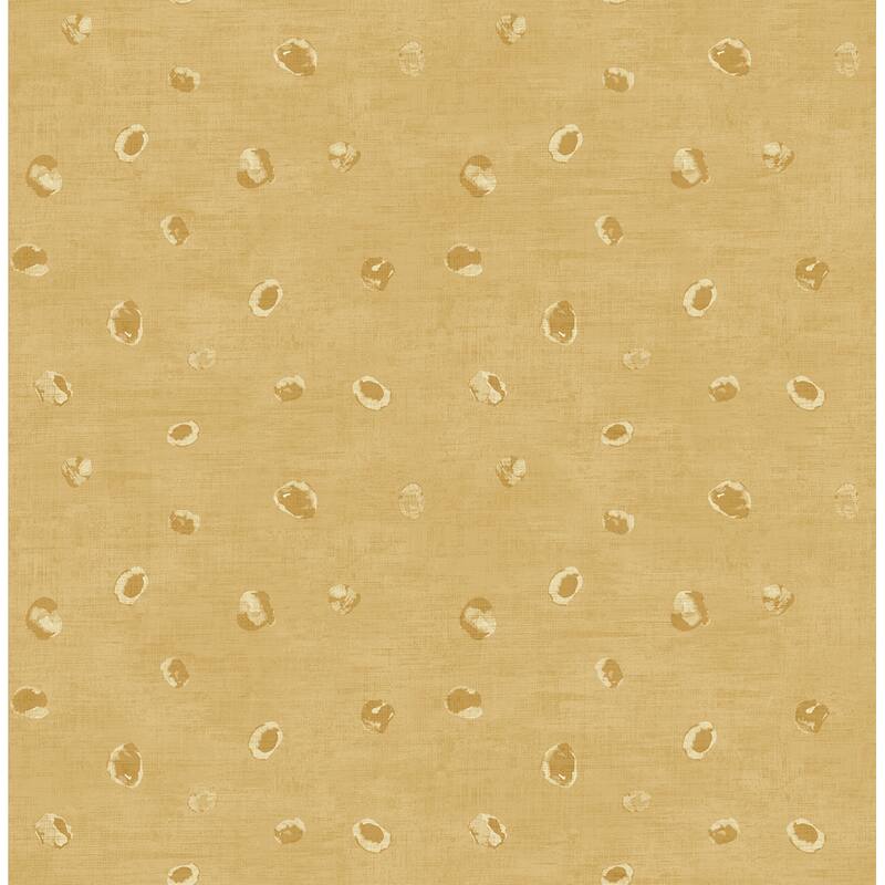 Seabrook Designs Hubble Dot Abstract Unpasted Wallpaper - 20.5 in. W x 33 ft. L - Metallic Gold