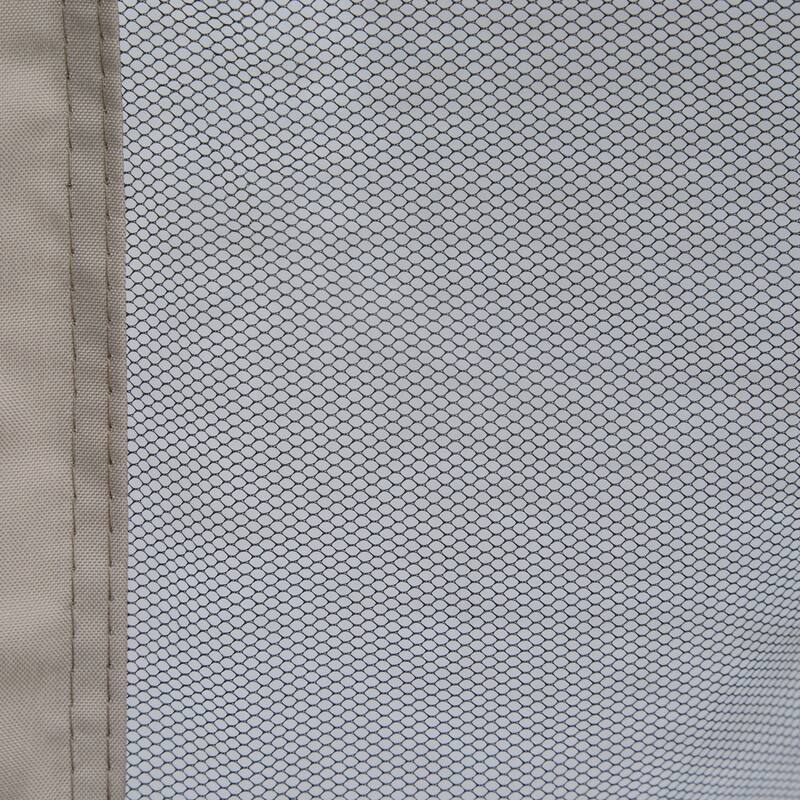 9.6' x 9.6' Outdoor Canopy Shelter with 2-Tier Roof and Netting