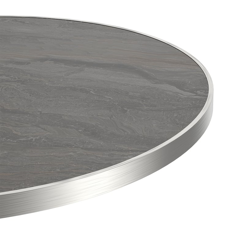 Square Modern Dinning Table 31.5 inches Bistro Table Tulip Table with Faux Marble top, Sturdy Metal Frame Diameter