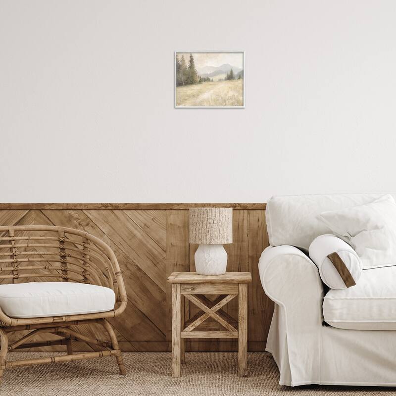 Stupell Fog on Mountain Valley Framed Giclee Art Design By Petal Prints Design