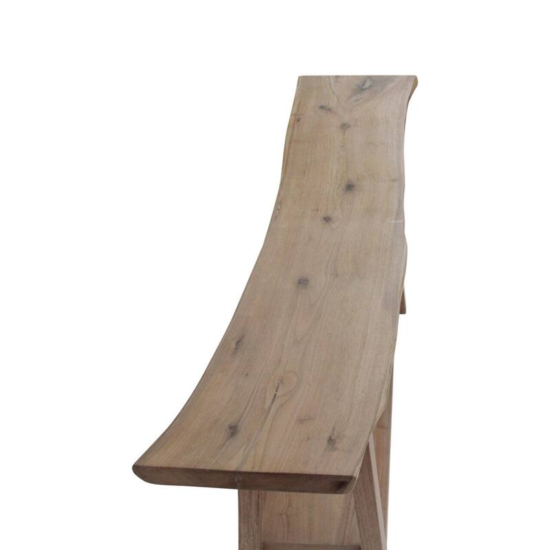 Artissance Live Edge Solid Walnut Wood Console Table with Shelf, 79 Inch Wide, Natural Finish (Color & Size May Vary)