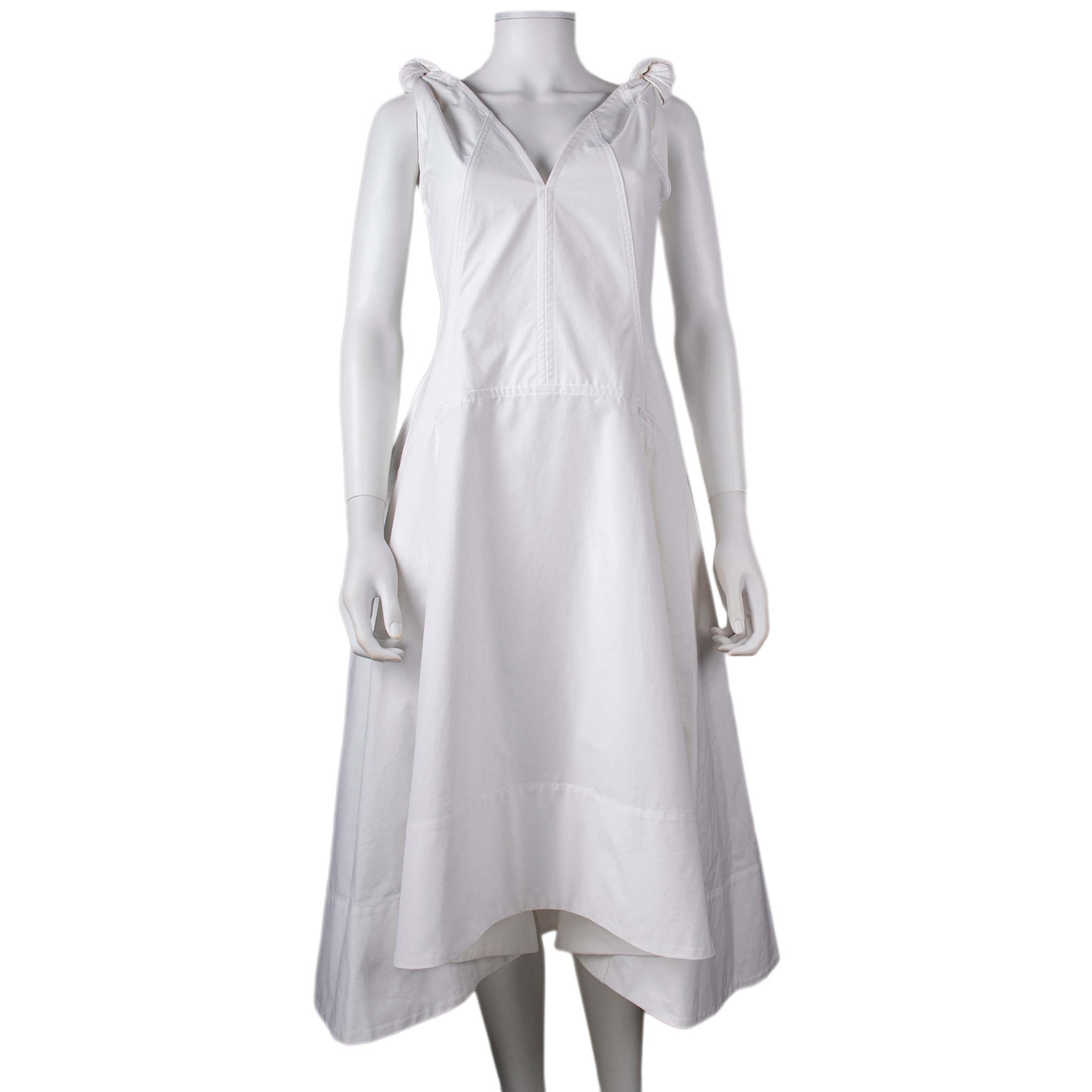 Bottega Veneta Knotted Cotton Canvas Dress - Overstock - 43597365