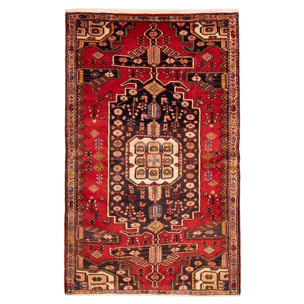 Andelz Red Rug 3'9" x 10'11" - 4'1 x 6'9