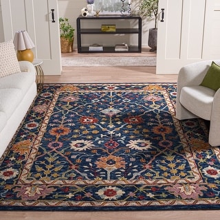 SAFAVIEH Handmade Blossom Moiriosa French Country Wool Rug