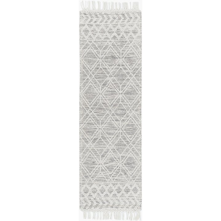 Livabliss Bohemian & Eclectic Hemingway Diamond Area Rug - 2'6" x 8' - Light Grey
