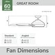 preview thumbnail 23 of 59, Hunter 60" Downtown Windmill Outdoor Ceiling Fan w/ Wall Control, Damp-Rated - Indoor-Outdoor, Industrial, Modern - ENERGY STAR!