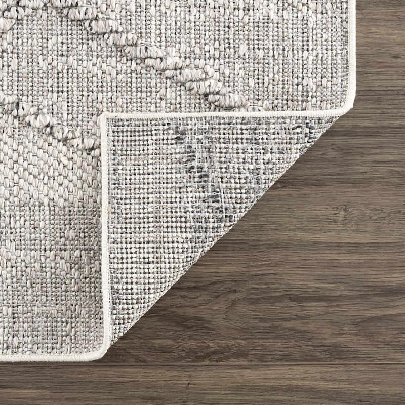 Hauteloom Butch Living Room, Bedroom Patio Outdoor Area Rug - Farmhouse - Taupe,Beige - 2' x 3'