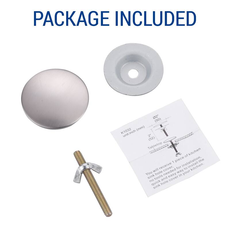 WOWOW Sink Hole Cover Fits 0.31 to 1.89" Holes, Easy Install