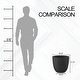 preview thumbnail 31 of 59, Kante 18 Inch Dia Round Concrete Planter, Indoor Outdoor Large Plant Pot