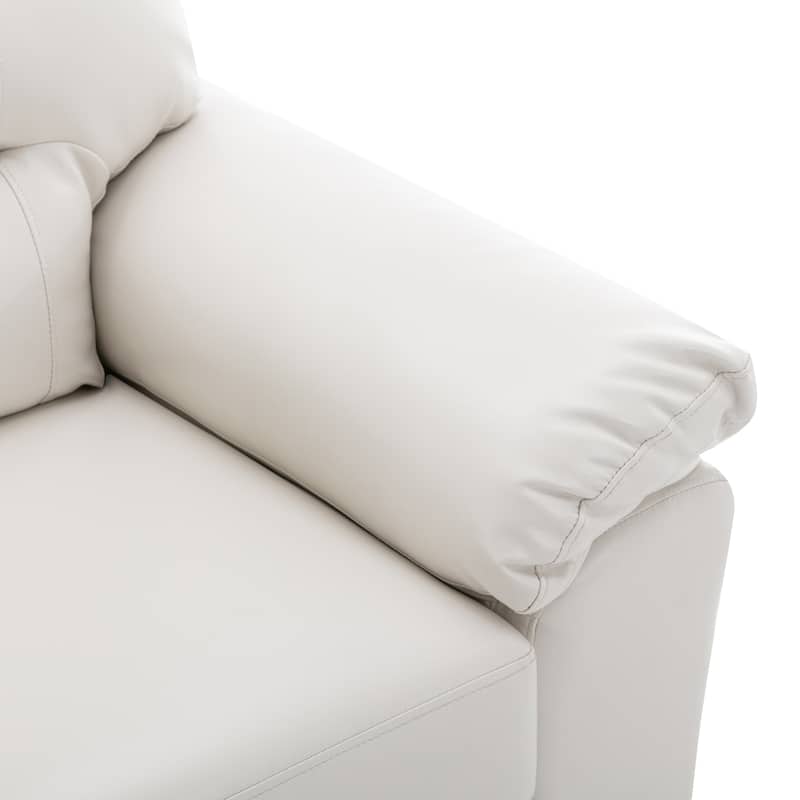 Morden Fort Upholstered Living Room Set, 2 Pieces, Faux Leather Loveseat and Sofa