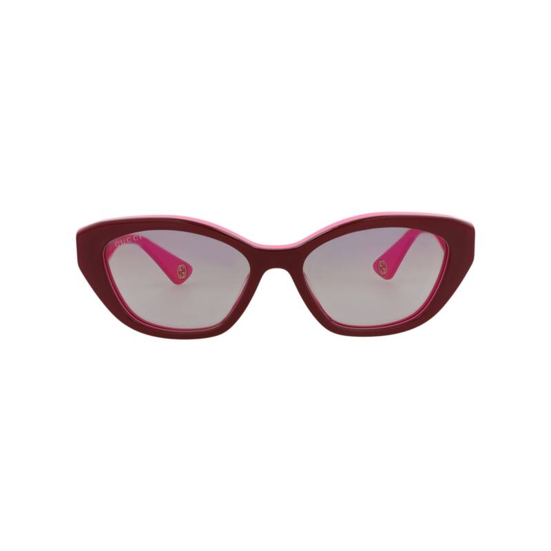 Gucci Cat Eye-Frame Recycled Acetate Sunglasses - Burgundy Fuchsia Red - NS