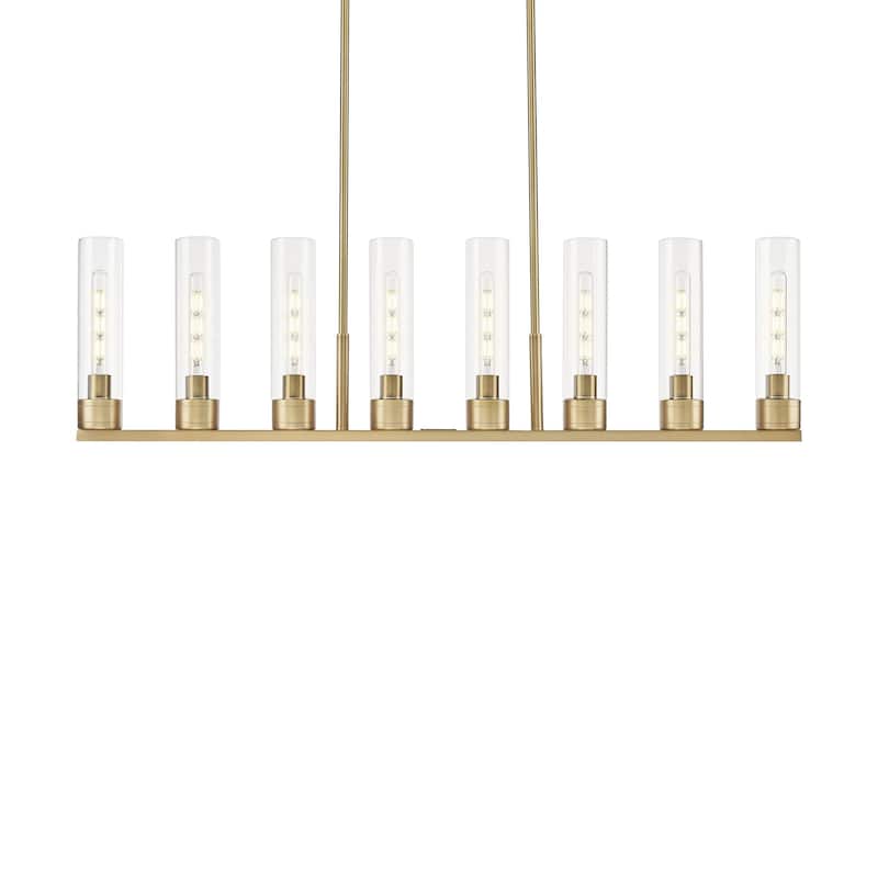 Innovations Lighting 617-8I-14-48 Boreas Linear Boreas 8 Light 48" - Brushed Brass / Clear