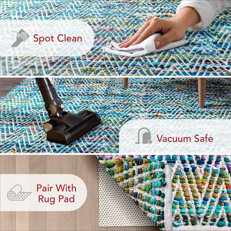 Nuloom Rochell Hand Woven Chevron Area Rug