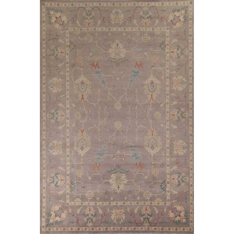 Oushak Oriental Large Area Rug Hand-Knotted Wool Carpet - 10'2" x 13'6"
