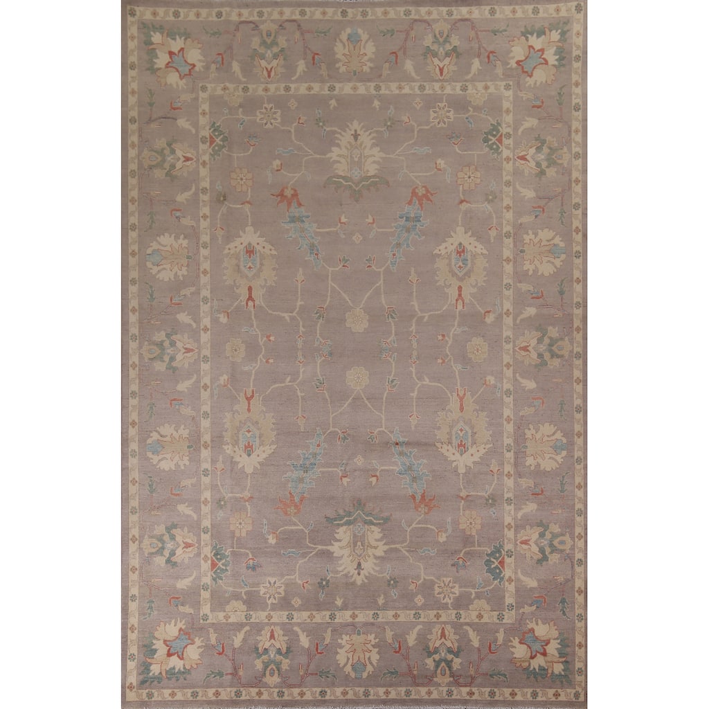 Oushak Oriental Large Area Rug Hand-Knotted Wool Carpet - 10'2" x 13'6"