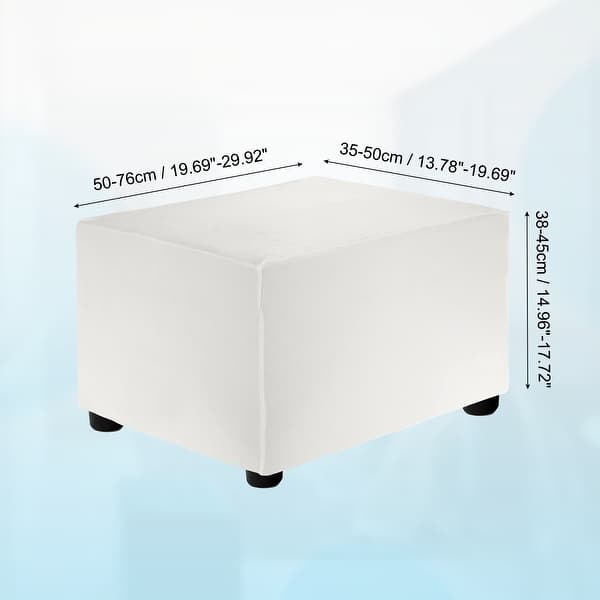 dimension image slide 1 of 52, Stretch Foot Stool Cover Rectangular Square Foot Stool Slipcover