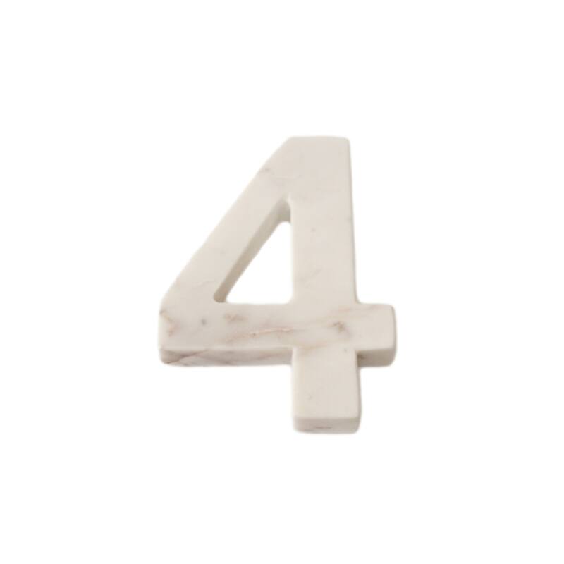 Marble 8" Helvetica 0 - White ST - White - 4