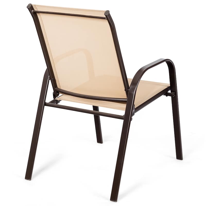Costway 4PCS Patio Chairs Garden Deck Yard with Armrest - See Details