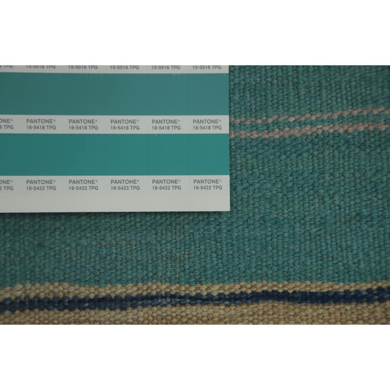 Hand Woven Southwestern Wool Multi-Colored Geometric Area Rug - 5' 9'' X 4' 2''