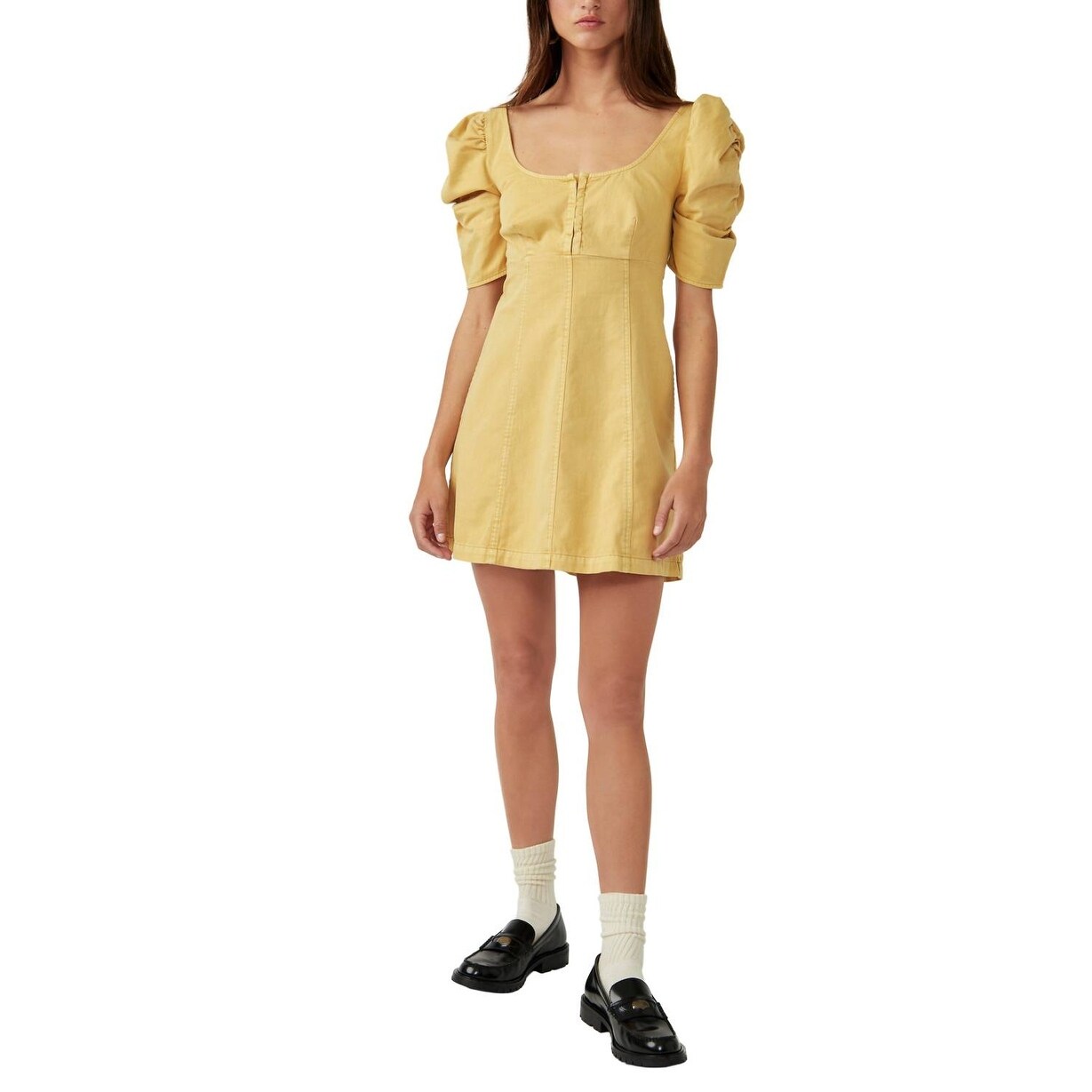 Free People - Cheyenne Denim Mini Dress - Bed Bath & Beyond