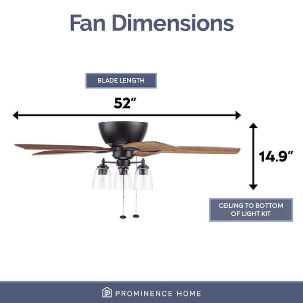 52" Prominence Home Arthur Hugger/Low Profile Rustic Farmhouse Ceiling Fan, Espresso - 52
