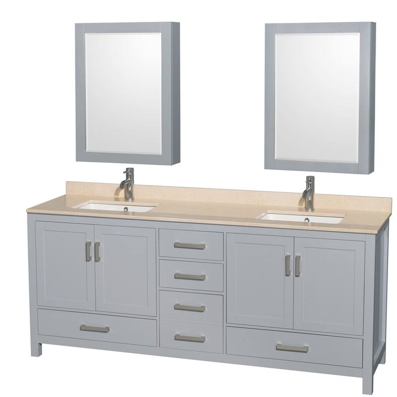 Wyndham Collection WCS141480DUNSMED Sheffield 80" Free Standing Double