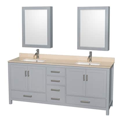 Wyndham Collection WCS141480DUNSMED Sheffield 80" Free Standing Double
