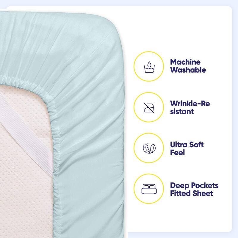 Soft Brushed Microfiber 7-piece Split King Sheet Set - 4 Pillowcases