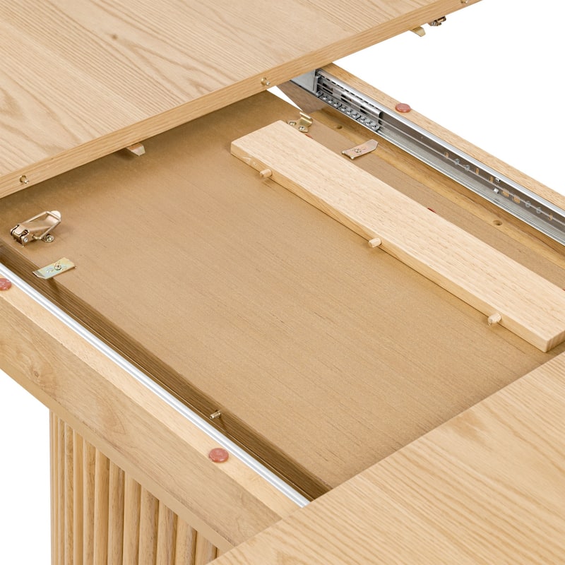 Poly & Bark Ronda 43"-59" Wood Extension Dining Table