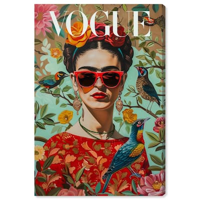 Birds and Icon Floral Canvas by Art Remedy, Gallery Wrapped