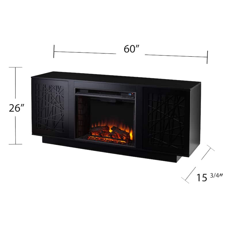 SEI Furniture Delauro Electric Media Fireplace w/ Storage