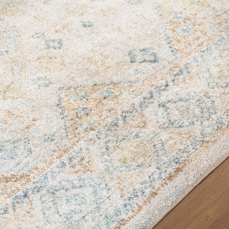 Livabliss Transitional Lillian Medallion Washable Area Rug