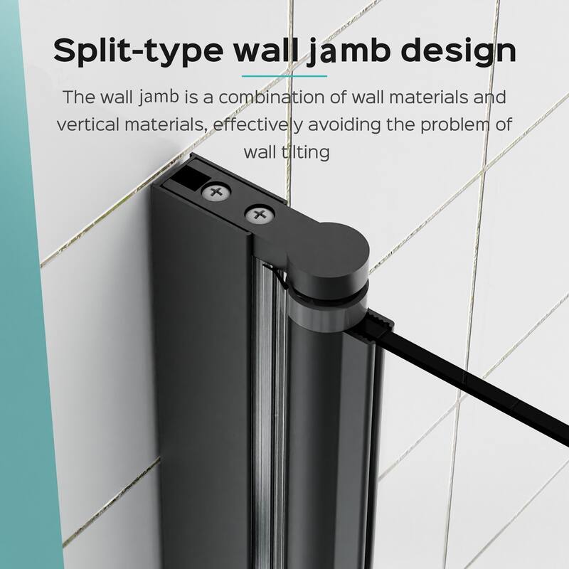 34" W x 58" H Frameless Folding Pivot Bathtub Door