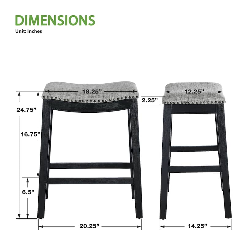 24" Saddle Stool (Set of 2)
