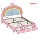 preview thumbnail 5 of 9, Upholstered Rainbow Design Bed, Princess Platform Bed with Storage Drawer
