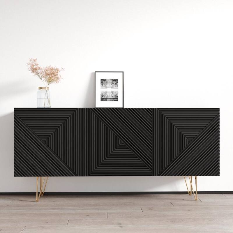 Giza 3D 63" Sideboard - Black