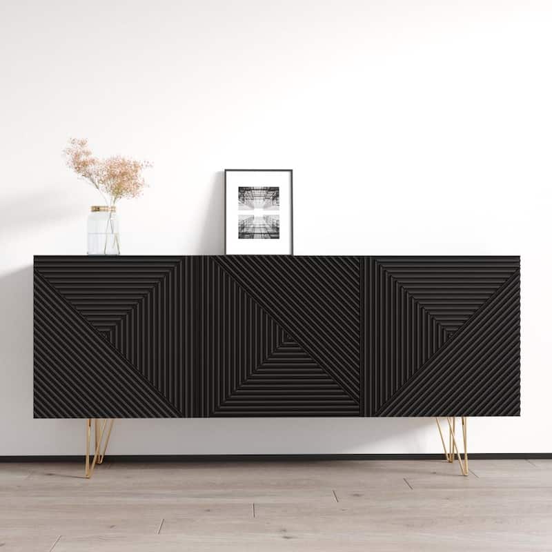 Giza 3D 63" Sideboard - Black