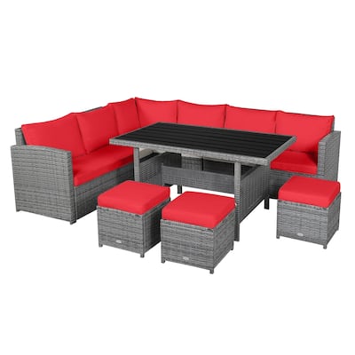 7-piece Outdoor Rattan Patio Furniture Set