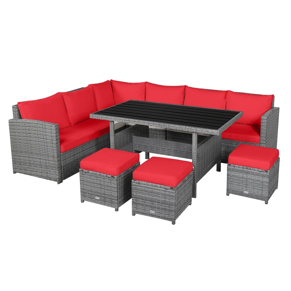 7-piece Outdoor Rattan Patio Furniture Set