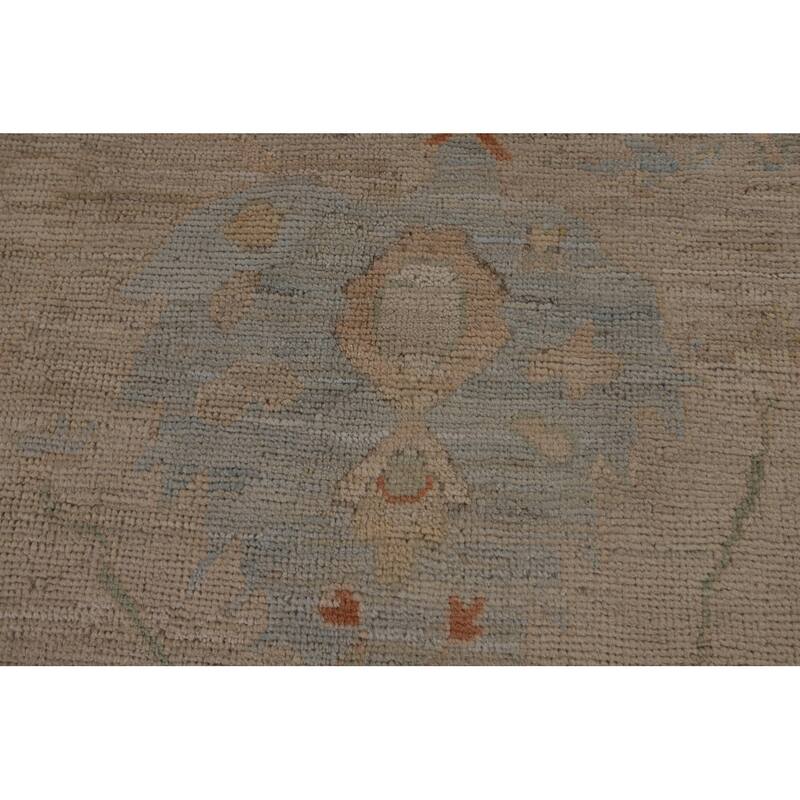 Vegetable Dye Oushak Oriental Area Rug Handmade Wool Carpet - 6'0"x 8'7"