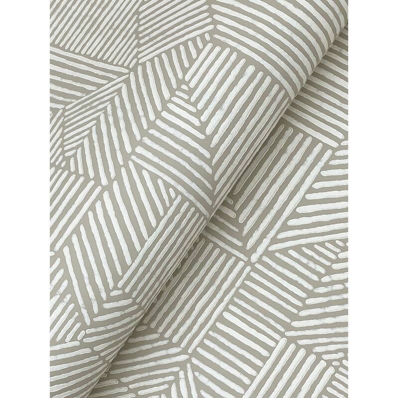 A-Street Prints Crescendo Light Grey Block Geometric Wallpaper