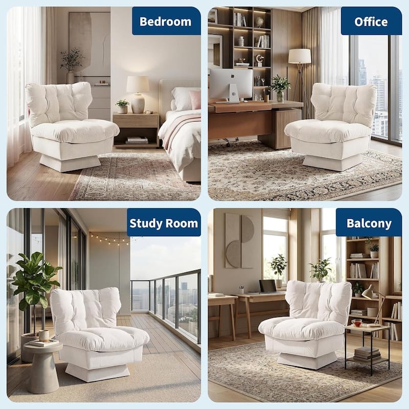 360° Swivel Modern Comfy Upholstered Accent Sofa Chair for Living Room, Bedroom