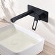 preview thumbnail 3 of 9, Stylish Single Handle Wall Mounted Bathroom Faucet Single Hole With Deck Plate