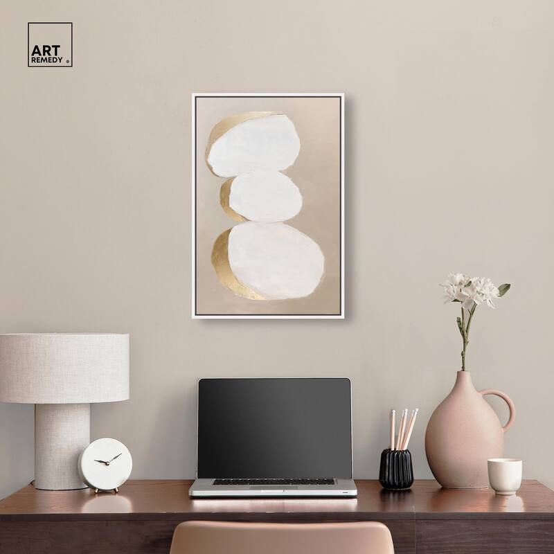 Stacked Stones I Canvas by Art Remedy